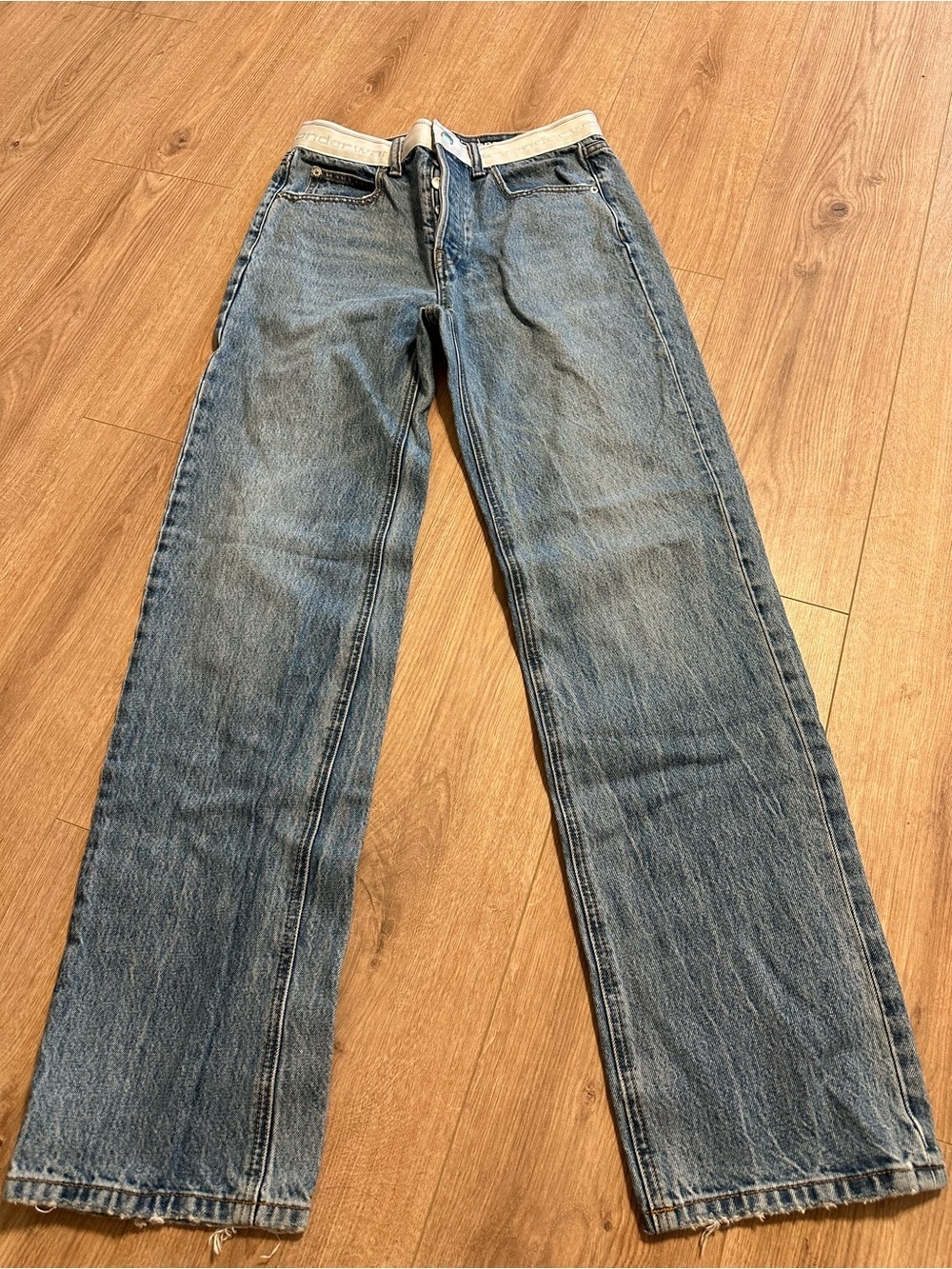 Alexander Wang logo blue jeans size 27 - Picture 4 of 9